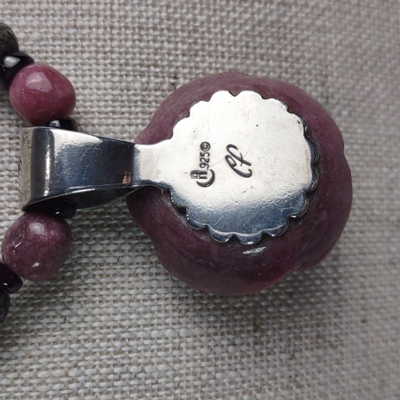 Carolyn Pollack Relios Rhodonite/Sterling Silver Necklace - Picture 5 of 7